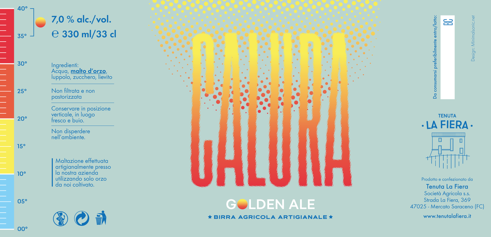 etichetta birra calura tenuta la fiera