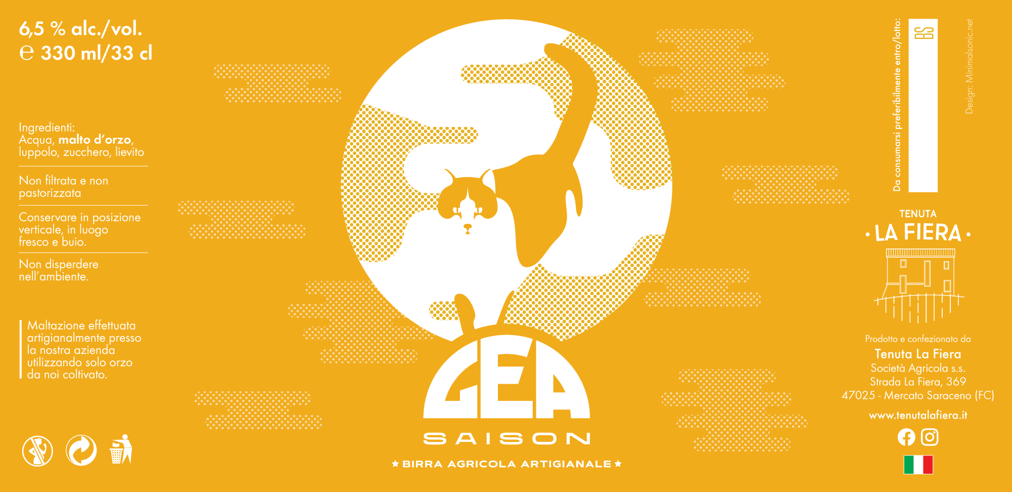 etichetta birra gea tenuta la fiera