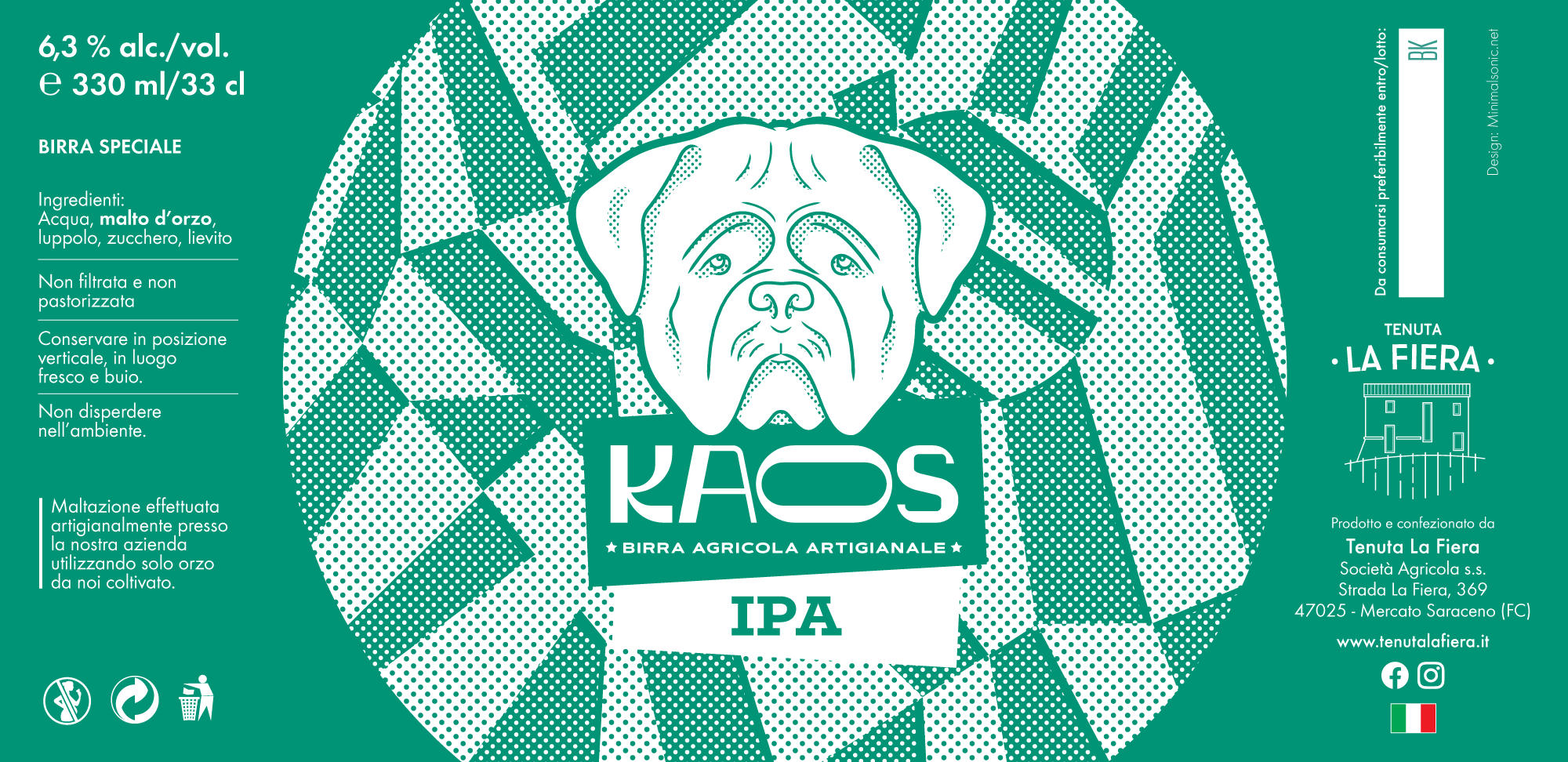 etichetta birra kaos tenuta la fiera