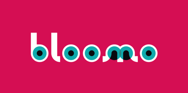 logo bloomo fondo magenta