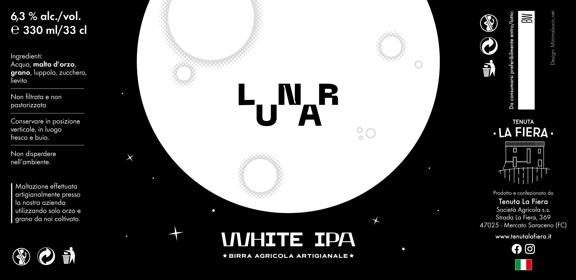 etichetta birra lunar tenuta la fiera