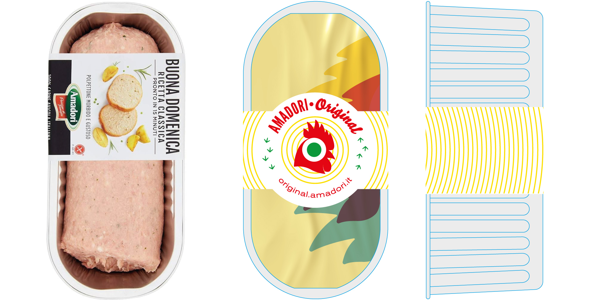 packaging prodotto maglietta amadori original