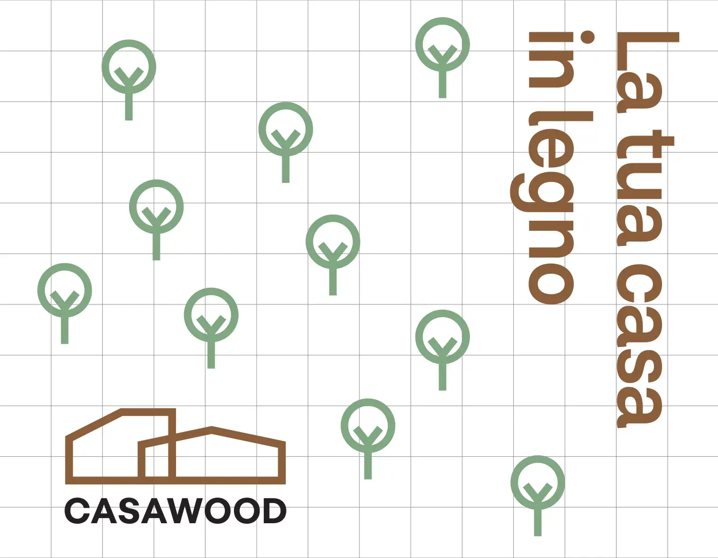 foglio a quadretti con alberi casawood