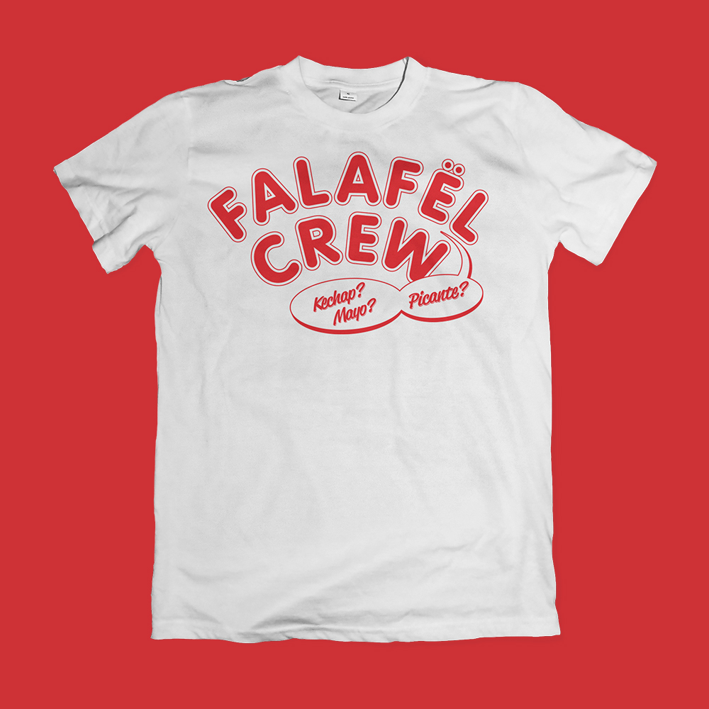 maglia falafel crew fondo rosso