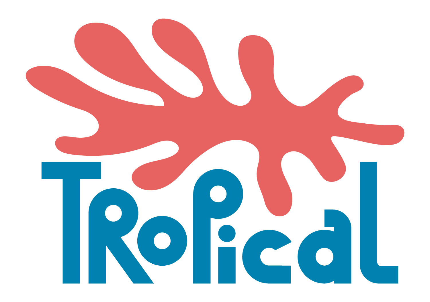 logo tropical con forma di corallo
