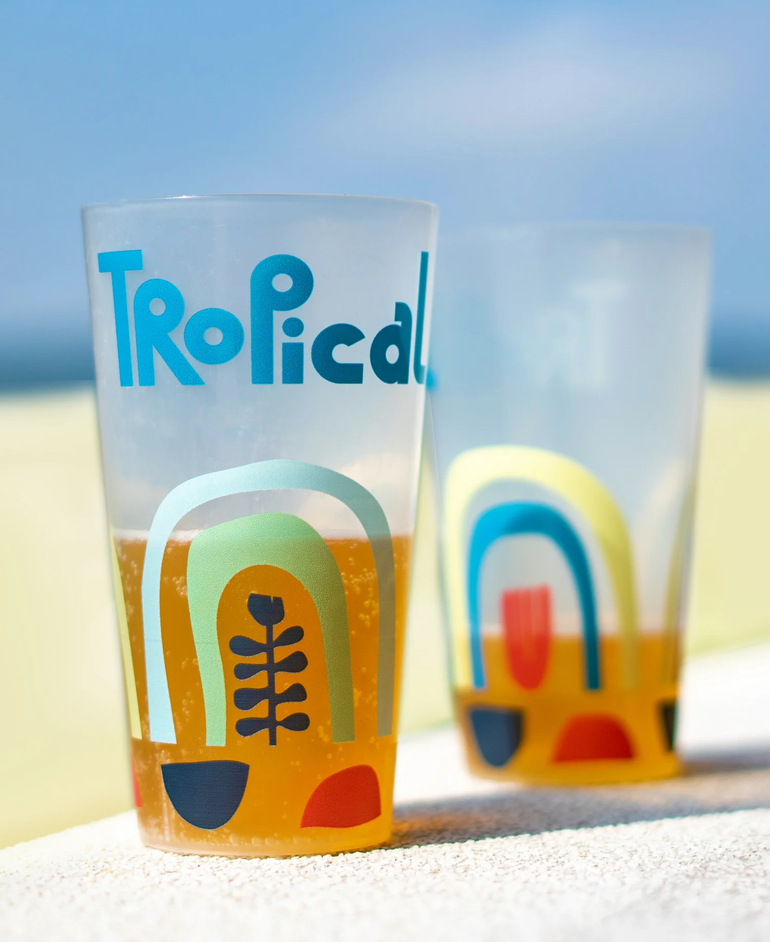 bicchieri di birra personalizzati tropical
